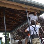 fixing unstable beams on a porch roof